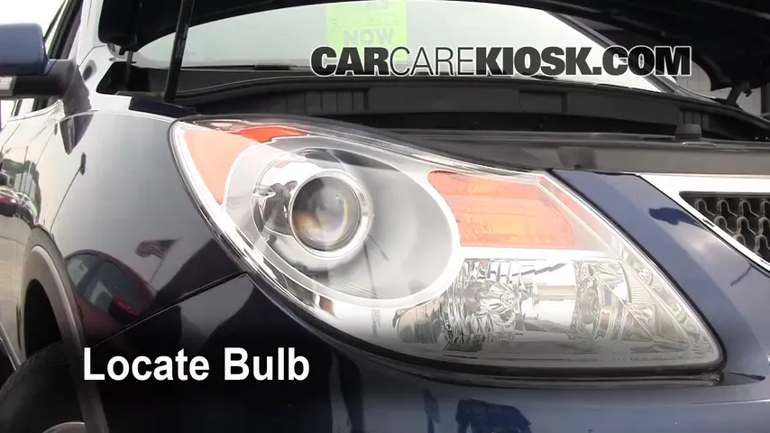 2008 Hyundai Veracruz GLS 3.8L V6 Lights Highbeam (replace bulb)